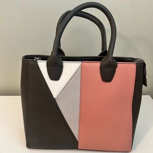 Stylish Pink and Gray Handbag